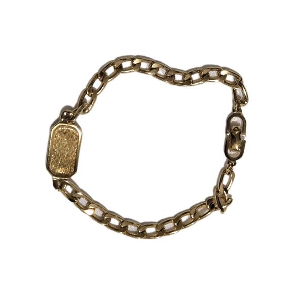 *RARE* Christian Dior Vintage Gold Plated Bracelet with Accents and Logo - Picture 6 of 6